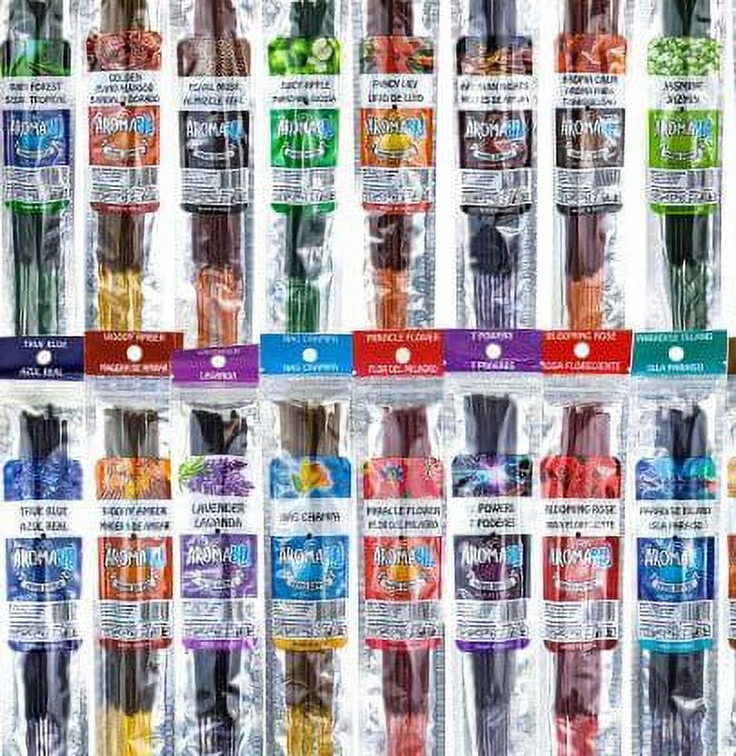 10 Packs Assorted Scents AromaBlu 11" Hand Dipped Incense Sticks