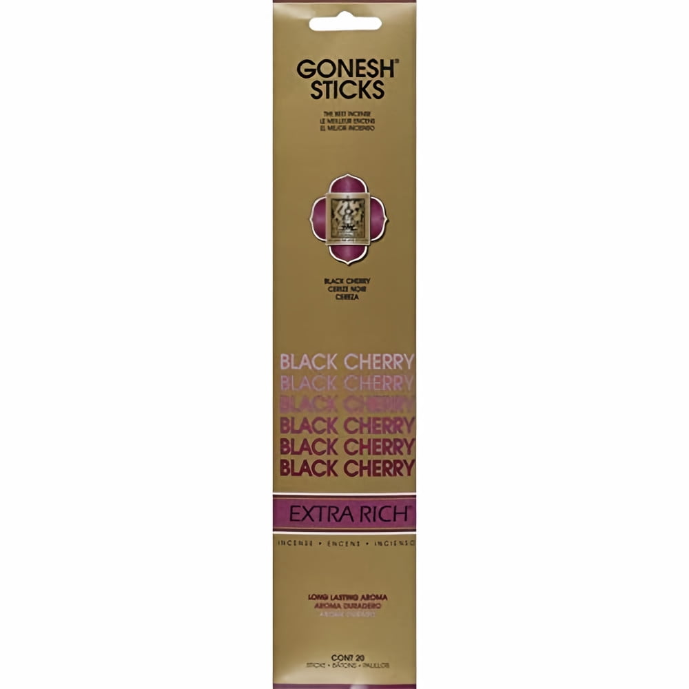 Gonesh Extra Rich Incense Sticks Black Cherry (Pack of 4)